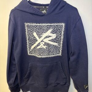 Young & Reckless Navy Hoodie with White Logo